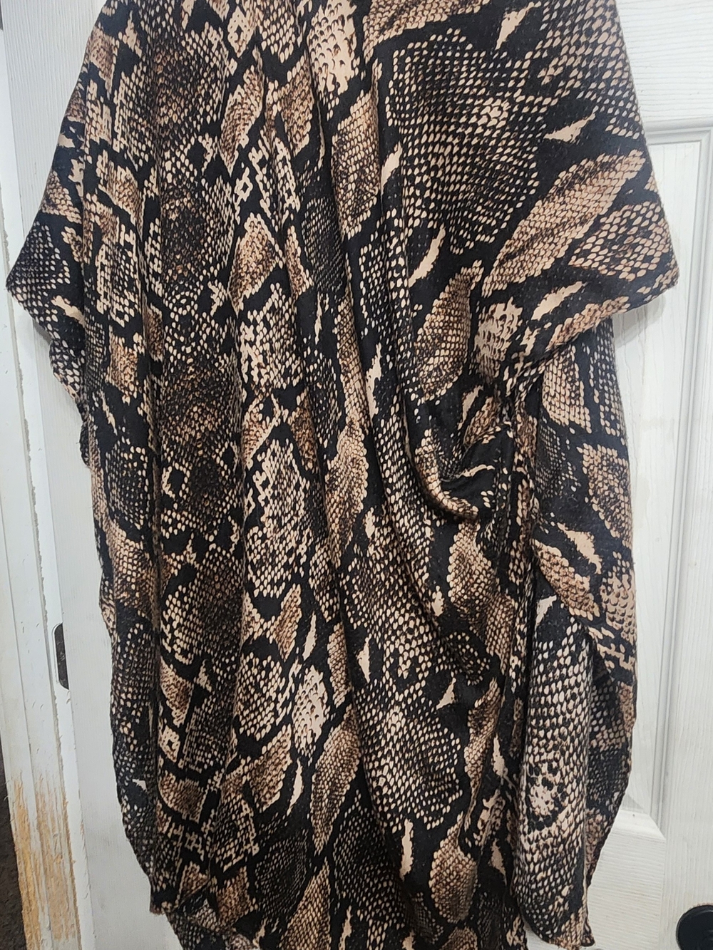 Source Unknown Snake-Print Tunic - Black & Brown